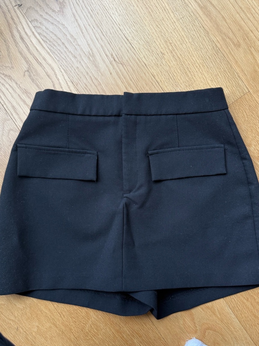 Zara Black Tailored Skort with Flap Pockets